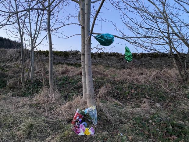 Hexham Courant: Floral tributes mark the site where 20-year-old Drew Docherty died.
