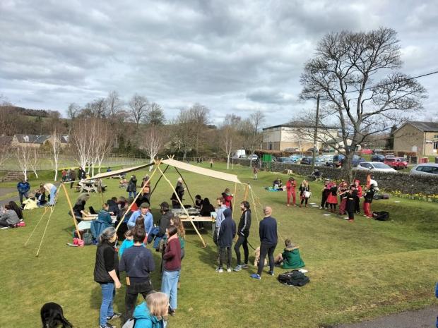 Hexham Courant: COMMUNITY: People at the fundraiser enjoying the sun. Image: Kate Maughan