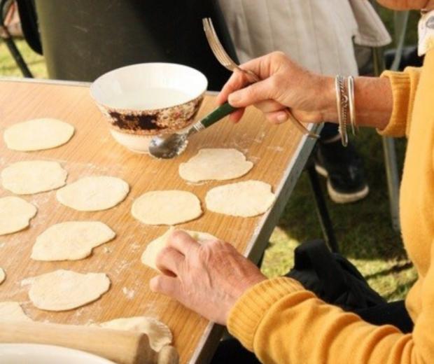 Hexham Courant: DUMPLING: Making the dumplings at the event. Image: Daniel Giuliani