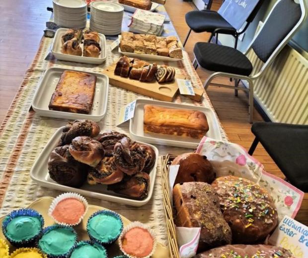 Hexham Courant: CAKE: Some of the cakes that were available. Image: Kate Maughan 
