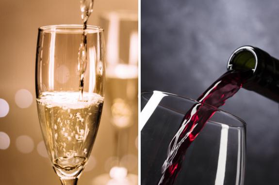 Hexham Courant: Prosecco and red wine being poured. credit: Canva Hexham Courant: Prosecco and red wine being poured. credit: Canva