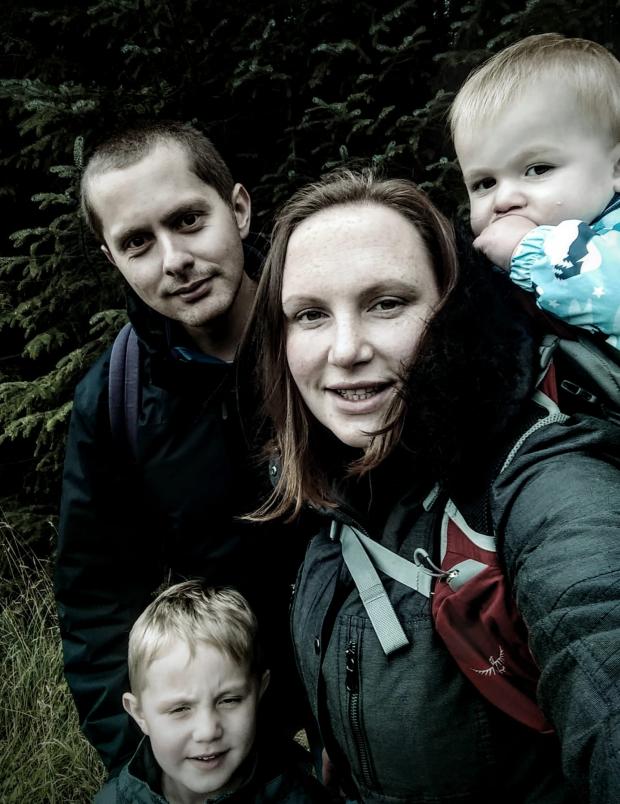 Hexham Courant: Chris and Sarah Martin with their children.