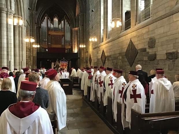 Hexham Courant: CHURCH: The Knights Templar service at Hexham Abbey in 2019
