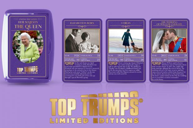 Hexham Courant: HM Queen Elizabeth II Limited Edition Top Trumps Card Game. Credit: Winning Moves/ Top Trumps
