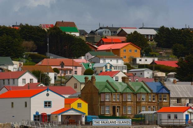 Hexham Courant: Stanley in the Falkland Islands. Credit: PA