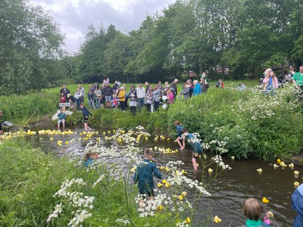 Hexham Courant: The annual Duck Race was also held on Sunday.