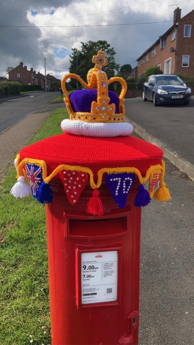 Hexham Courant: TOPPER: The postbox topper made by JoJo Johnson