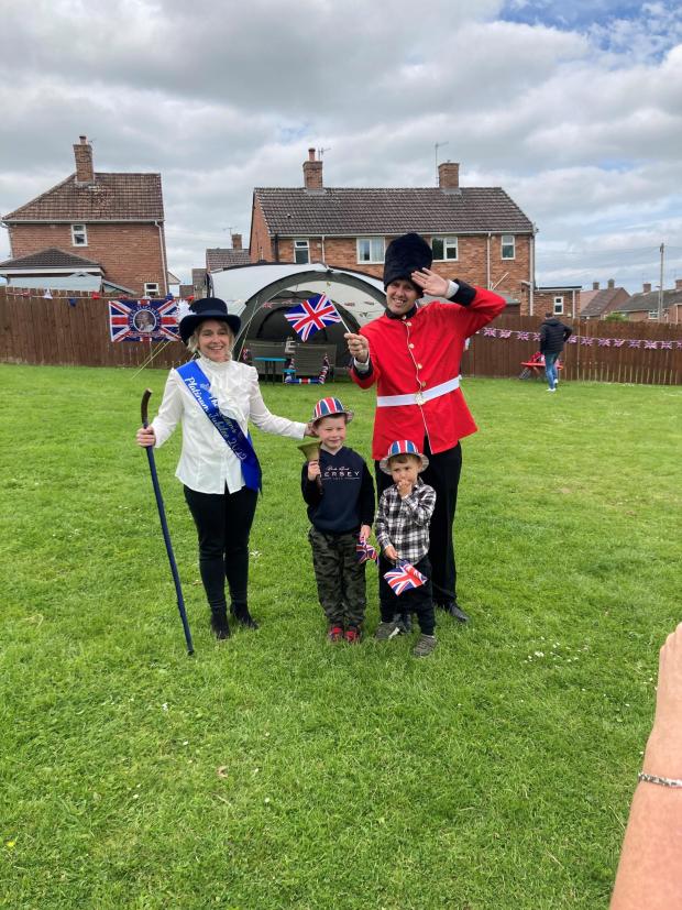 Hexham Courant: CELEBRATE: Hexham Town Crier Helen Barrow Wearmouth with residents 
