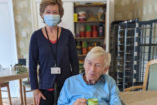 ACTIVE: Ann Robinson, health and wellbeing manager at Age UK Northumberland, and John Backhurst, Charlotte Straker resident