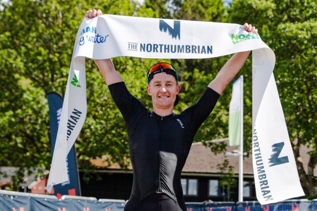 Hexham Courant: Jamie Allen was the winner of the full ultra triathlon at the inaugural The Northumbrian. Picture: Sporta Media