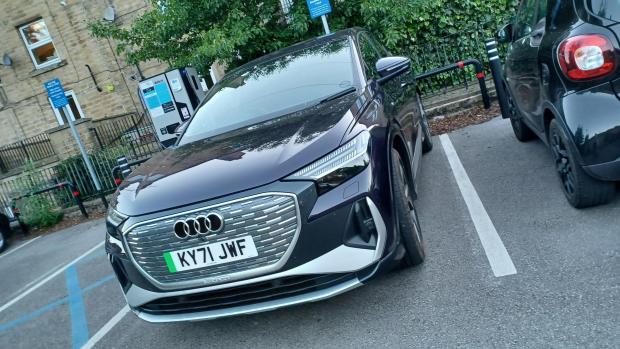 Hexham Courant: Charging the e-tron, which seemed a quick and smooth process 