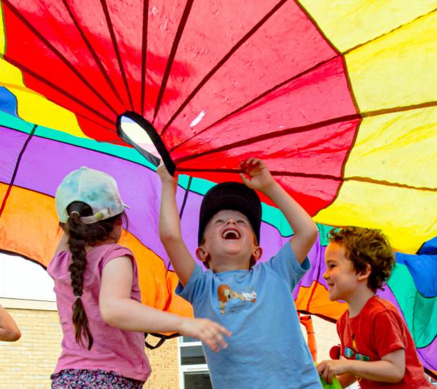 Hexham Courant: Parachute games at holiday club