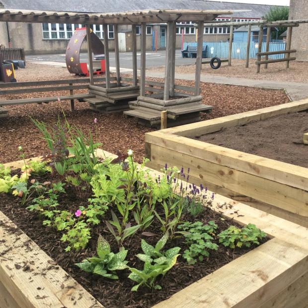 Hexham Courant: The new gardening area at the primary school