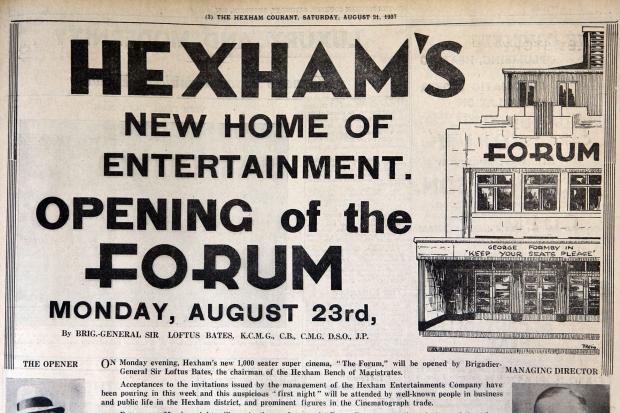 Forum Cinema, August 21st, 1937
