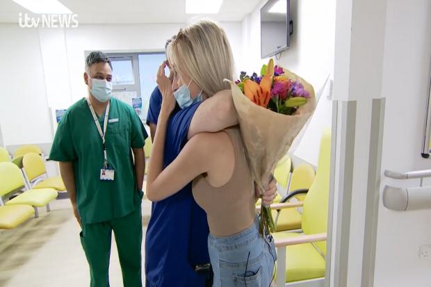 Chloe was reunited with staff in Preston. Credit: ITV