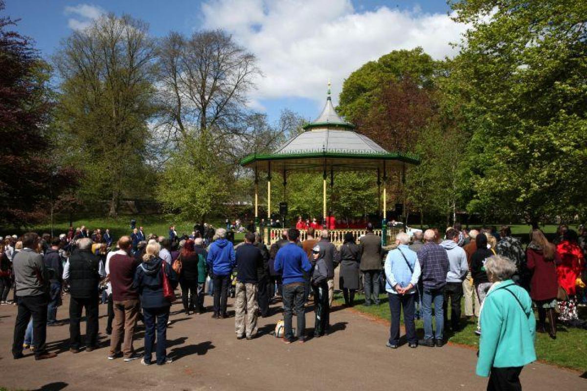 Hexham Bandstand in the Sele Park