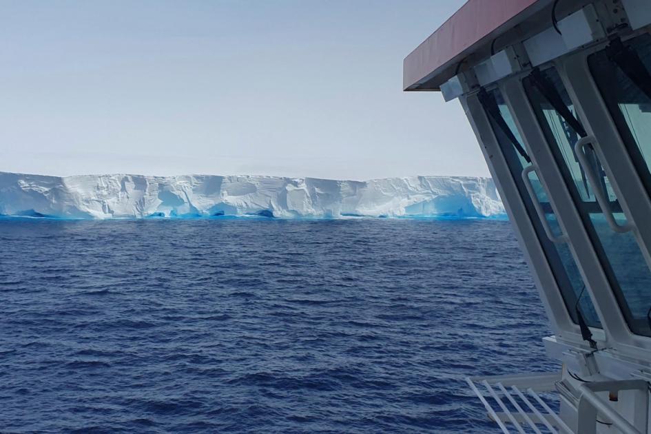 British research ship crosses paths with world’s largest iceberg in Antarctic