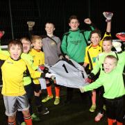 Junior goalkeepers at Stocksfield FC celebrated the £100,000 windfall the club received as a result of former player Fraser Forster’s £10m transfer from Celtic to Southampton in 2015.