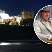 'It looked spectacular' - Dramatic fire at Bamburgh Castle during night shot