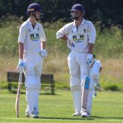 Tynedale 2nd’s Adam Newton (L) & Matthew Percival (R) in action on Saturday. Photo: Ben Cuthbertson.