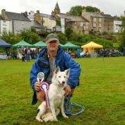 Alston Show 2021. Best in Show Misty with his owner Steven Drane. Picture: Graham Livingstone