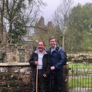 RevdKeith Teasdale and Stuart Stokell raising funds to install kitchen and toilets in St Cuthberts church Greenhead