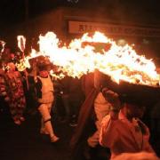 BLAZING: For more than a century and a half, the residents of Allendale have honoured the tradition of the Tar Bar'l procession