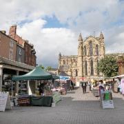 TRADING: Shoppers at Hexham Market Place