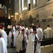 SERVICE: The Knights Templar service at Hexham Abbey in 2019