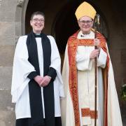 CHURCH: North Tyne and Redesdale's new Priest in Charge, Dr Claire Maxim, with Bishop Mark Wroe