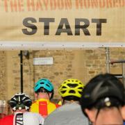 GO!: Riders at the start line of Haydon Hundred.
Credit:Michael Sadgrove