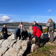 Tynedale U3A members on a geology trip in Bute, Scotland