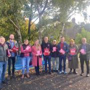 Labour Party members, including the new chair of Hexham Constituency Labour Party John Hanley (centre), out campaigning in Wylam recently with Northumbria Police and Crime Commissioner Kim McGuiness