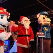 Prudhoe Christmas lights were switched on by Santa and special guests Marshall and Chase from Paw Patrol in 2016