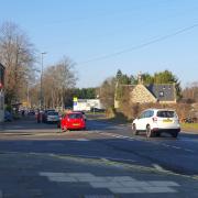 The road where the collision occured this morning