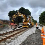 Work to replace an underpass near Backworth as part of the Northumberland Line rail project