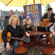 Preparing for the Allen Valleys Folk Festival are from the left Emma Wright, Andy Lees, Phil Ogg, Peter Aldcroft, John Dobson, Glynn Galley and Bass Stanness