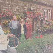 People in Shaftoe Terrace in Haydon Bridge got together to celebrate winning the Northumbria in Bloom award for the region's best display by residents