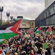 Hexham locals joined a Gaza crisis rally in Newcastle