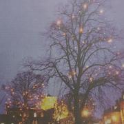 The fading light of dusk in Hexham as the Christmas lights were switched on in 1998