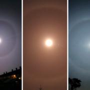 Tynedale residents' pics of the 'halo moon' last night