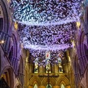 The Stars for Eternity is an art project involving 5,000 origami stars hanging in the Abbey's old choir stalls