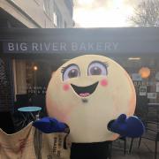 Scotty the Stottie visits Big River Bakery in Newcastle