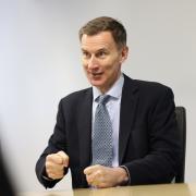 Chancellor Jeremy Hunt visiting semiconductor manufacturer Pragmatic in Durham on February 8, 2024