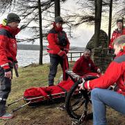 Injured person rescued by emergency services at Kielder Water