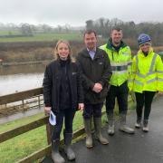 MP Guy Opperman visited Wydon Water to see how work is progressing