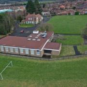 An aerial view of the former Hexham Middle School site