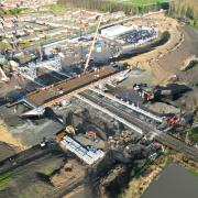 Newsham station, one of the new stations being built for the Northumberland Line