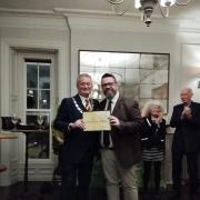 Jez Light with Hexham Mayor Derek Kennedy