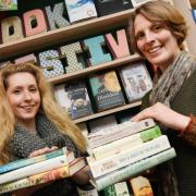 Claire Grint (right) and Kate McBride at a previous year's Hexham Book Festival